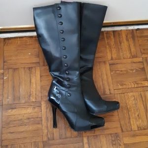 Women's Knee High Black Dress Boots